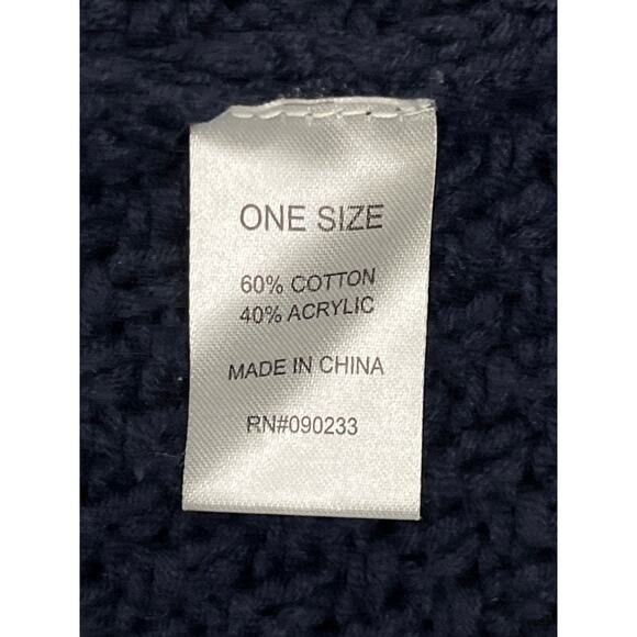 Brandy Melville Navy Open Knit Cardigan One Size - Picture 3 of 6